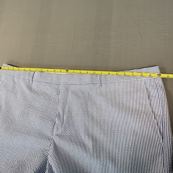 Vinci Blue Pinstripe Seersucker Suit Pants Style MSS-1 Size EU 56L/50W US 46-48W - Picture 5 of 12